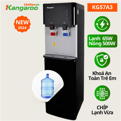 Cây nước nóng lạnh Kangaroo KG57A3, chíp, âm bình, 2 vòi Cây nước nóng lạnh Kangaroo KG57A3, chíp, âm bình, 2 vòi