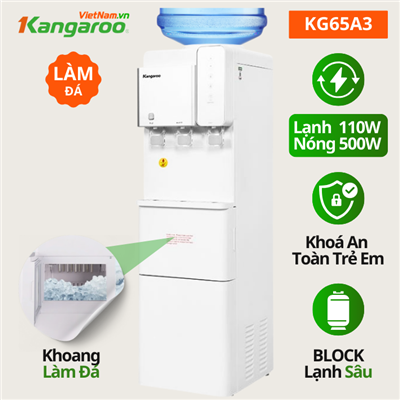 Cây nước nóng lạnh làm đá KG65A3, 3 vòi, Block (Mới) Cây nước nóng lạnh làm đá KG65A3, 3 vòi, Block (Mới)