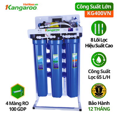 Máy lọc nước RO KG400VN, Công suất lớn 65 lít/h Máy lọc nước RO KG400VN, Công suất lớn 65 lít/h