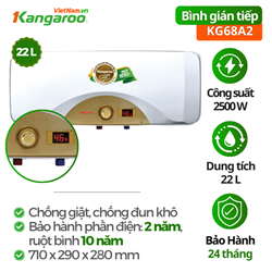 Bình nước nóng Kangaroo KG68A2 - 22L - Kháng khuẩn Bình nước nóng Kangaroo KG68A2 - 22L - Kháng khuẩn